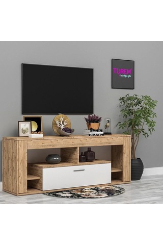 Wood Tv Ünitesi Mdf Antrasit
