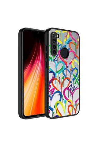Xiaomi Redmi Note 8 Kılıf Aynalı Desenli Kamera Korumalı Parlak Zore Mirror Kılıf