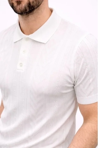 Erkek Yazlık Triko Tişört Kısa Kol Polo Yaka Düğmeli T-shirt - Beyaz