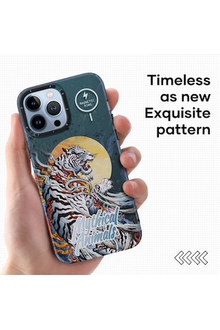 Rock Apple Uyumlu iPhone 13 Pro Max Inshare Serisi Magsafe Kılıf Tıger Tiger