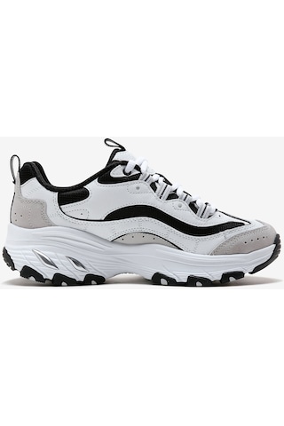 Skechers Arch Fit D'Lites Kadın Sneakers - Beyaz 149805 WBK Beyaz