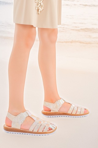 Kiko Kids Kız Çocuk Sandalet Arz 2348 Sedef
