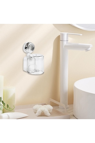 Bosphorusboutique02 Argent Renk Suntek Vantuz Diş Fırçası Tutucu Ev İçin Çok Kullanışlı Diğer