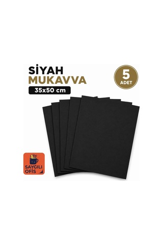 Siyah Renkli Mukavva 35x50 5 Adet Renkli Mukavva 5 Adet 1 Adet