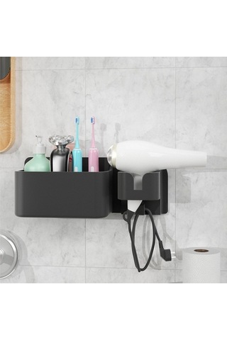 Wondernest Zımbasız Saç Kurutma Rafı, Lichen Makinesi İçin Pratik Çözüm Jm Siyah