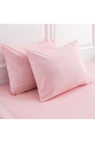 BonjardinHome Pembe %100 Pamuklu Yastık Kılıfı 2 Adet  50 x 70