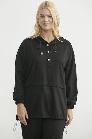 Sementa Scuba Oversize Tunik Eşofman Takım - Siyah Siyah