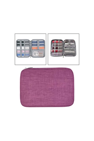 Homyl Saat Kordonları Saklama Çantası Kablo Için Watch Mor