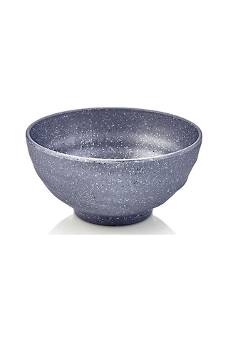 2 Adet 19 Cm Derin Kase Salata Servis Tabağı Makinede Yıkanabilir Gri Desenli 9,5 Cm Derinlik