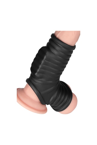 Red Fox Vibrating Wave Knights Ring With Scrotum Sleeve