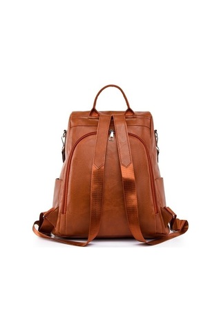 Kore Tarzı Hırsızlık Önleme Moda Büyük Kapasiteli Gündelik Seyahat Öğrenci - Kahverengi Kahverengi