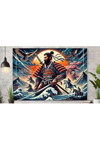 Ti-play Bushido Aile İçin Öl 60x90cm Modern Samuray Pvc Çerçevesiz Tablo