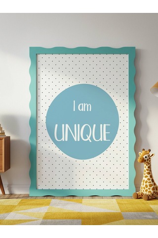 I Am Unique Dijital Baskı Poster Mavi Çerçevesiz