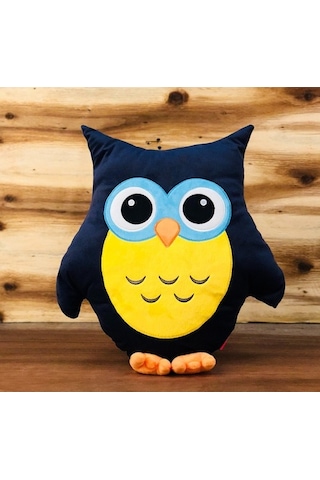 Meraklı Sevgili Baykuş Polar Yastık (352258970)