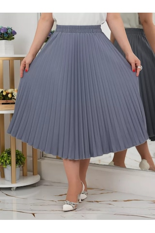 Arıana Dress Pilisi Midi Etek 227875135 Gri