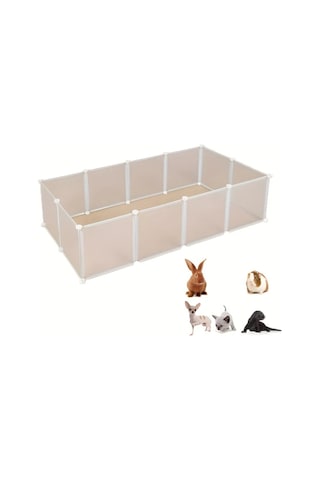 Willowhaven 8 Parça Beyaz Buzlu Film, 35x35cm Küçük Hayvan Kafesi, Pas Önleyici Yıkanabilir Çit