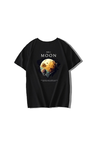 Brz Kıds Brz Kids Unisex Çocuk No1 Moon T-shirt-siyah Siyah