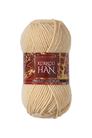 Kürkçü Han Dekor 100gr 100m El Örgü İpi Vanilya