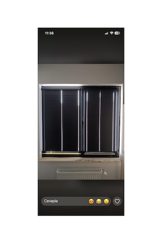 Hanedizayn %100 Blackout Karartma Plise Perde Işık Geçirmeyen Isı Yalıtımlı Perde Ekru Black001