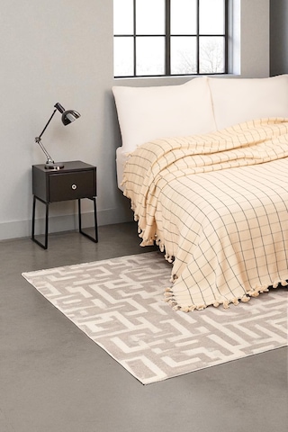 Doğal Pamuk , Yumuşak , Çok Amaçlı Örtü , Koltuk Örtüsü , Çift Kişilik Pike 200 X 320 Cm - 2 - Kareli Natural Çok Renkli