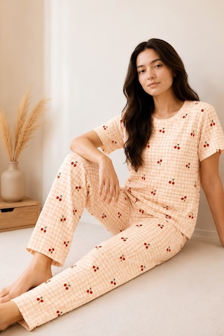 Modanino Kız Çocuk Pamuklu Milan Kumaş Pijama Takımı 8-16 Yaş 12699hc Somon