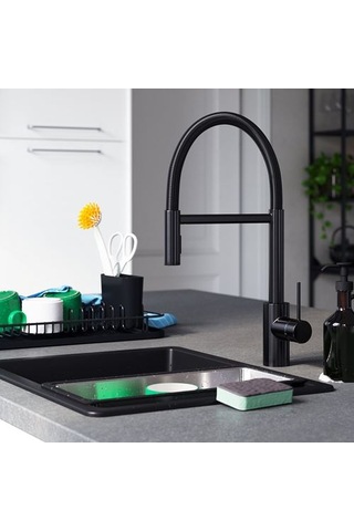 Ikea Sallsjön Eviye Bataryası, Siyah, Spreyli Ve Spiralli