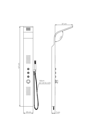 Gpd Duş Paneli Inox Yüzey Dsp08 İnoks