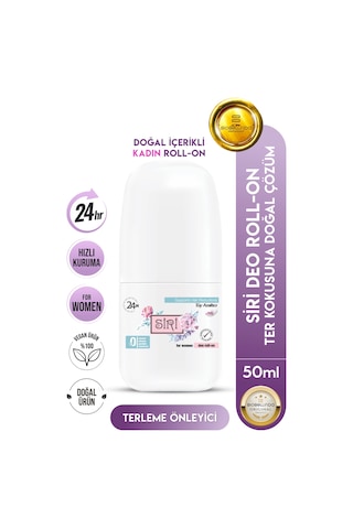 Doğal Siri Deo Roll-on For Women Kararma Önleyici 50 Ml