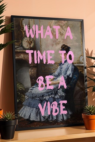 Saturn Young Lady At The Fireplace Çerçeveli Tablo What A Time To Be A Vibe Maximalist Decor Altered Art