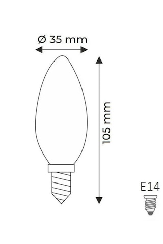 20 Adet Helios 8w Led Buji Ampul 6500k Beyaz Işık E-14 İnce Duy Avize Ampulü 20 Adet