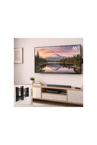 10 Adet Sabit Tv Duvar Askı Aparatı 32-65 İnç Uyumlu Lcd Led Tv, Metal Gövde, Sabit Montaj, Tv Wall Mount