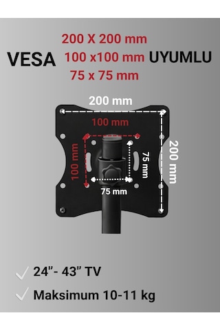 Marvel Stand Mi Taşınabilir ve Açısı Ayarlanabilir TV Monitör Standı