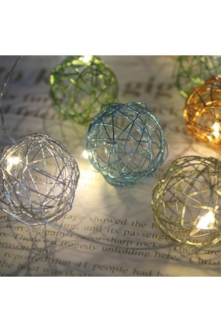 Orbus Bakır Renkli Top Led Işık Zinciri 2 Metre