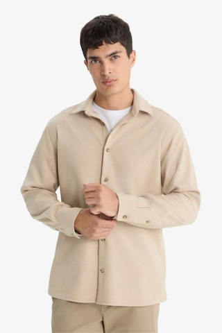 Defacto Regular Fit Polo Yaka Twill Uzun Kollu Gömlek F0338ax25aubg206 Bej-bg206