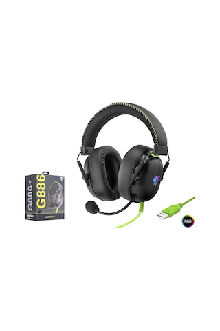 Mofan G886 Usb Rgb 7.1 Surround Over-ear Mikrofonlu Gaming Kulaklık Siyah