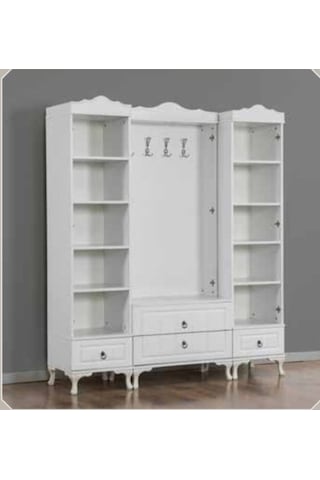 Mercan 4 Kapılı Portmanto Beyaz