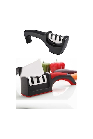 Büro Ev Ofis Kamp Keyfi İçin 3 Açılı Elmas Seramik Bileyici Tungsten Çelik El Bıçakları Bileme Aparatı