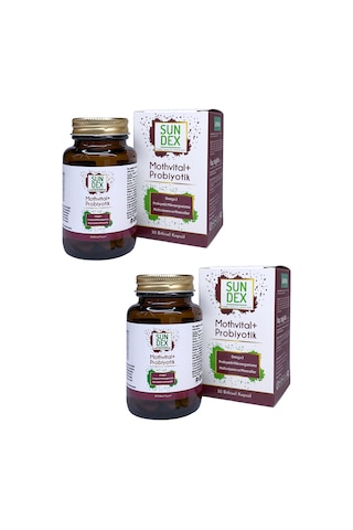 Sundex Mothvital+Probiyotik Omega 3 Takviye Edici Gıda 2 x 30 Kapsül