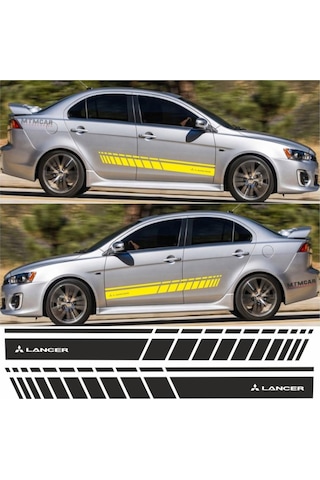 Mitsubishi Lancer Yan Şerit Oto Sticker (295979013)