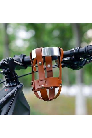 Sones Açık Hava Anti-sarsıntı Bisiklet Su Şişesi Tutucu Bisiklet Bardak Taşıyıcısı Kahverengi Ağ + Beyaz Tutucu