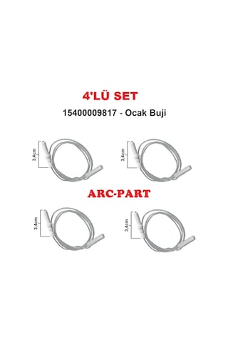 Ukinox Ankastre Ocak Ateşleme Buji - 670000309 4'lü Set Ukinox Ankastre Ocak Ateşleme Buji - 670000309 4'lü Set
