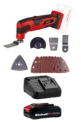 Einhell TC-MG 18 Li, Akülü Raspalama Makinesi Seti (2,5 Ah Akü ve Şarj Cihazı Dahildir)