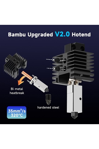 Suofeng Bambu Lab X1c/p1p İçin Yüksek Sıcaklık Dayanımlı 0.4mm Çelik Nozullu 3d Yazıcı Ekstruder Kit - Hızlı Ve Kararlı Baskı