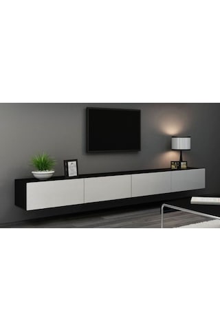 Joy Tv Ünitesi Alt Modülü Sehpası Siyah Beyaz