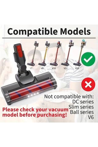 Motion003 1 Adet V7 V8 V10 V11 V15 Uyumlu Yumuşak Rulo Motor Başlığı Sert Zemin Aparatı Yedek Parça Led Işık