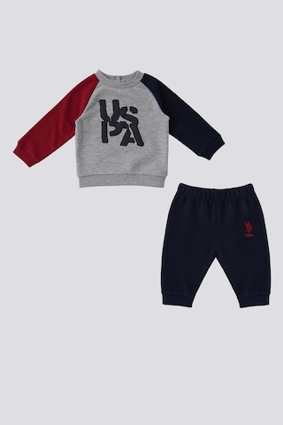 U.s. Polo Assn. Erkek Bebek Gri 2'li Takım Gri