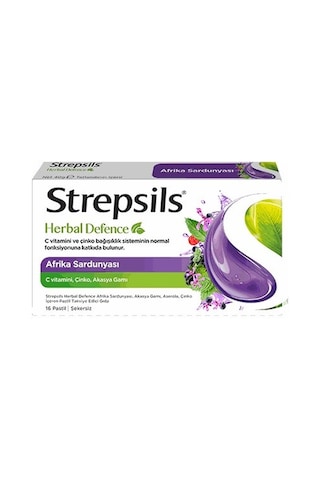 Strepsils Herbal Defence Afrika Sardunyası 16 Pastil Strepsils Herbal Defence Afrika Sardunyası 16 Pastil