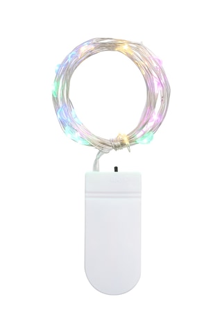 Geeksen 1 Metre Taşınabilir 10 Led'li Bakır Tel Işık Zinciri - Çok Renkli, Ip65 Su Geçirmez Pil Dahil Değil Çok Renkli