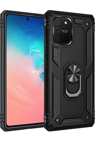 Samsung Uyumlu Galaxy A91 S10 Lite Kılıf Zore Vega Kapak Siyah