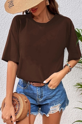 Flood Of Style Unisex Lets Watch The Sunset Tasarım Tshirt Kahverengi